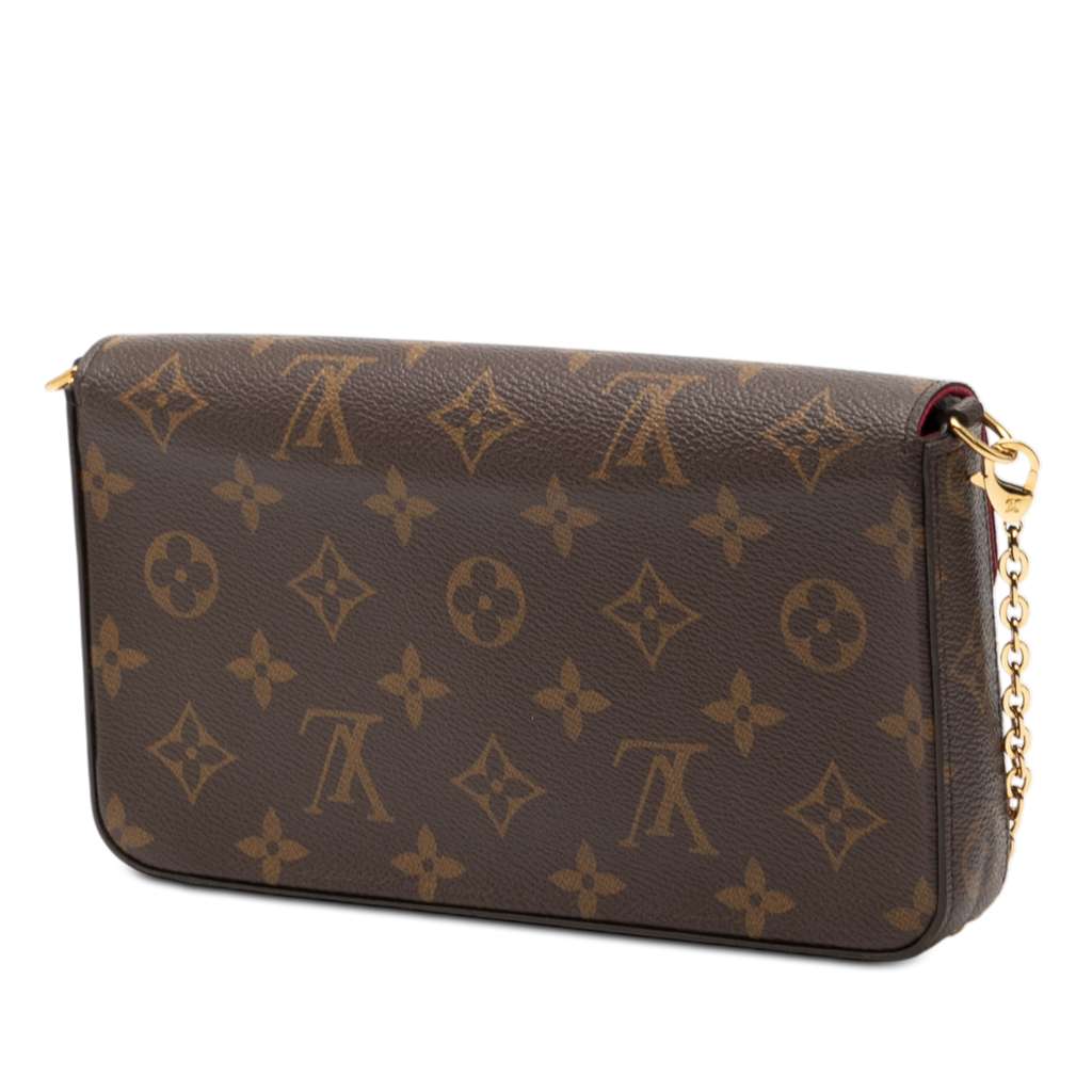 Louis Vuitton Monogram Pochette Felicie Brown Good condition - Back View