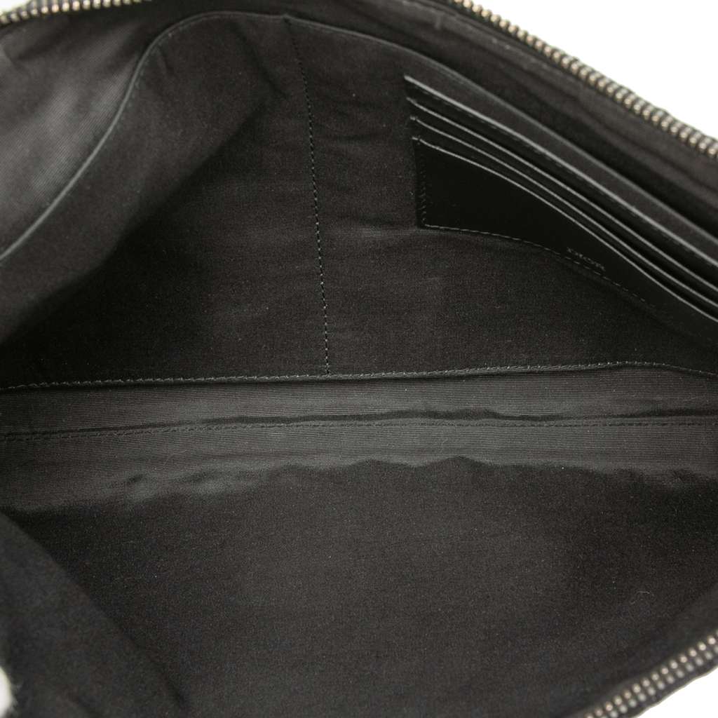 Dior Oblique Canvas A4 Zipped Pouch Black Canvas Good condition - Model View