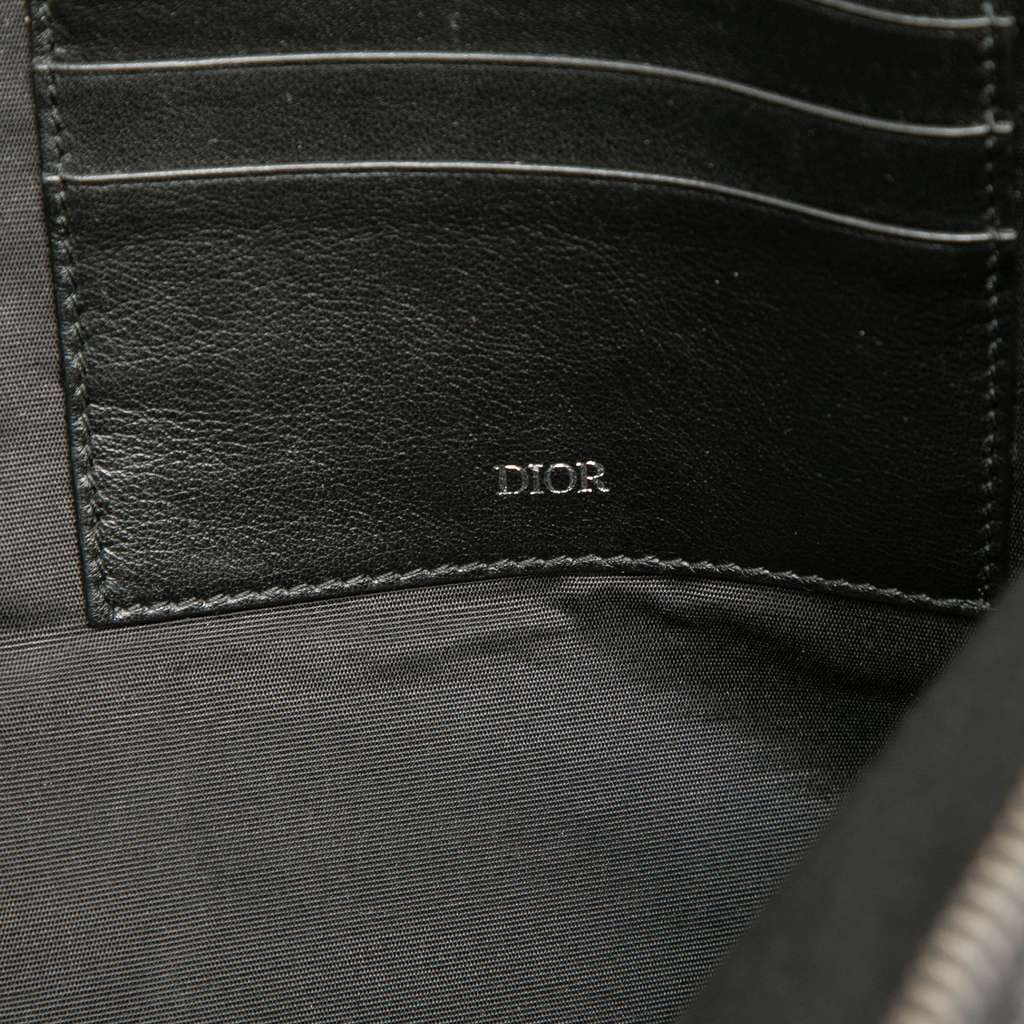 Dior Oblique Canvas A4 Zipped Pouch Black Canvas Good condition - Box View