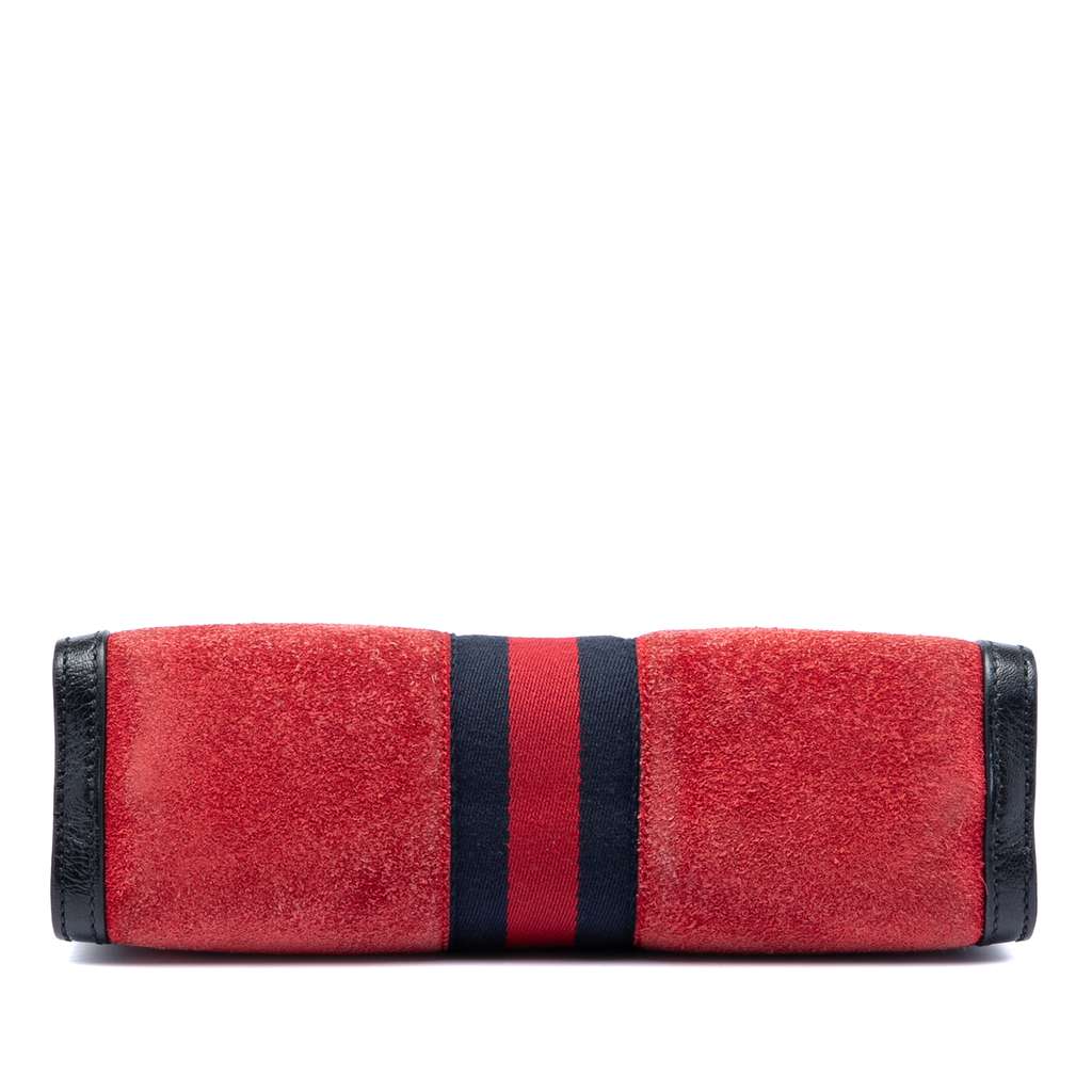 Gucci Small Suede Ophidia Chain Crossbody Red Leather Good condition - Inside View