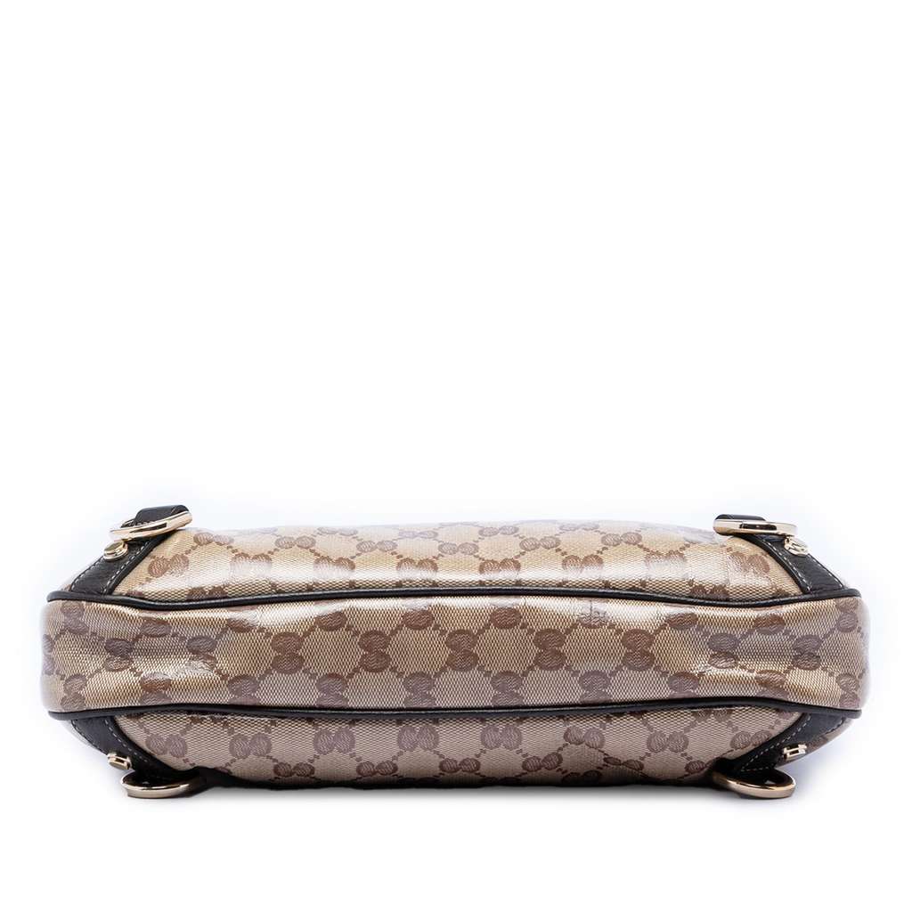 Gucci GG Crystal Abbey D Ring Shoulder Bag Brown Canvas Good condition - Inside View