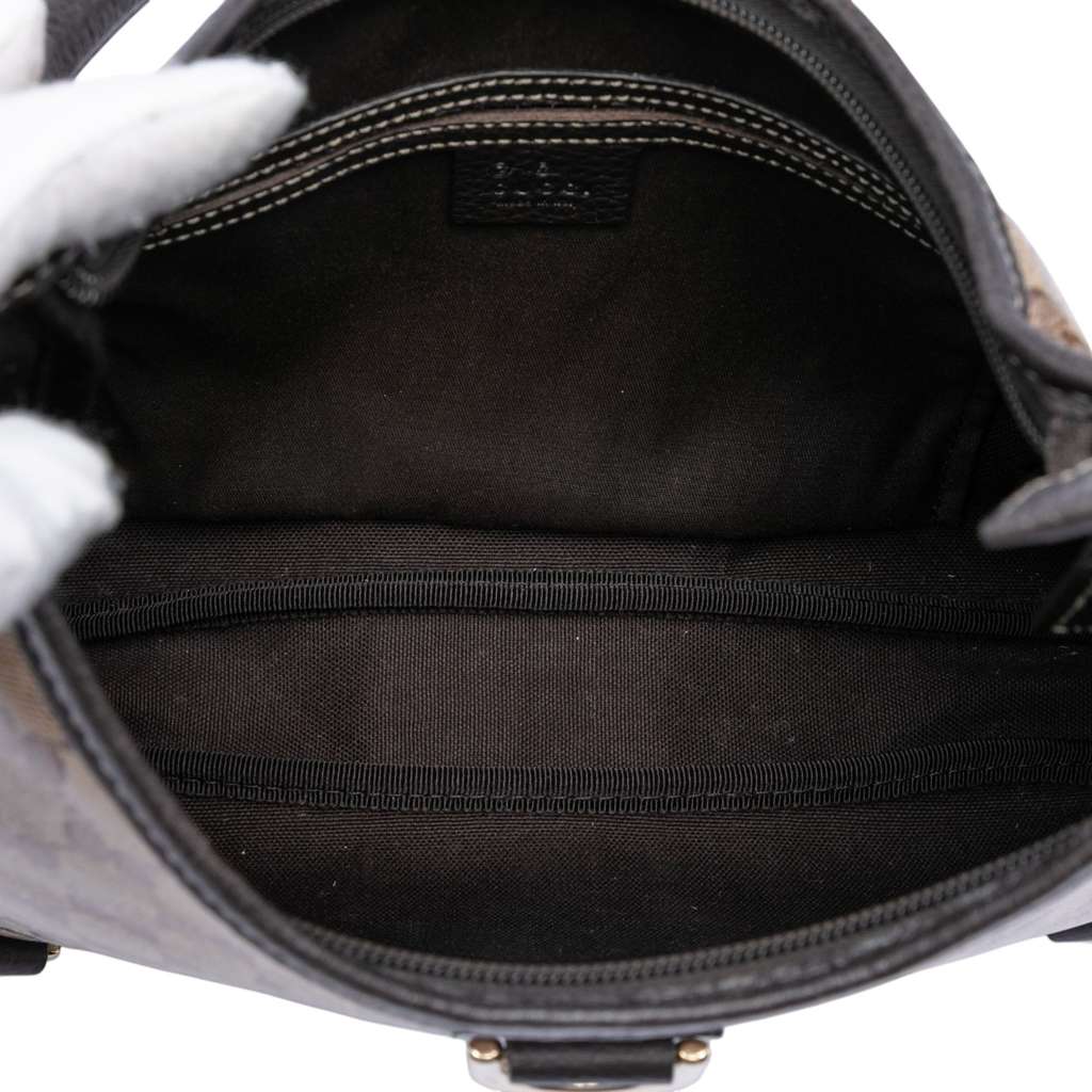 Gucci GG Crystal Abbey D Ring Shoulder Bag Brown Canvas Good condition - Model View