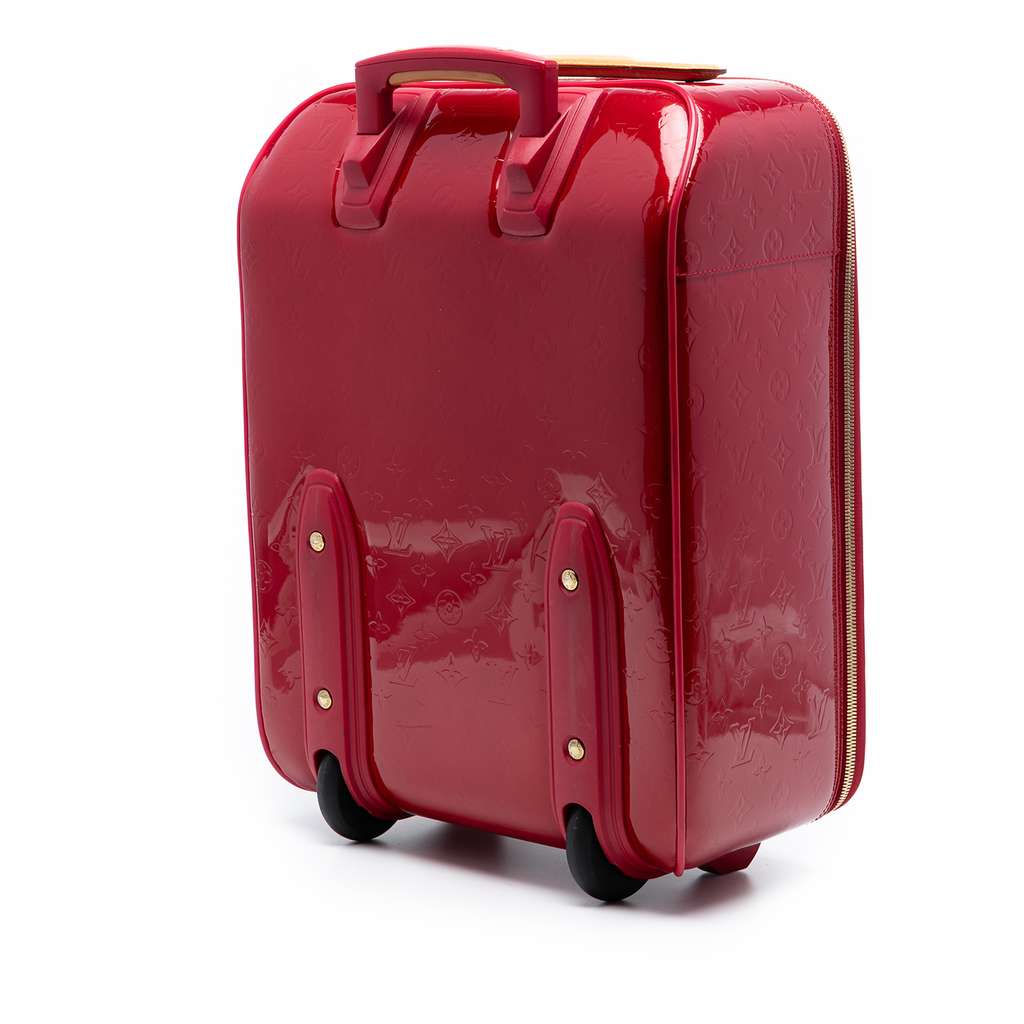 Louis Vuitton Monogram Vernis Pegase 45 Red Leather Good condition - Back View