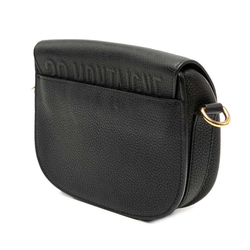 Dior Small Grained Calfskin Bobby Crossbody Black Leather Good condition - Back View