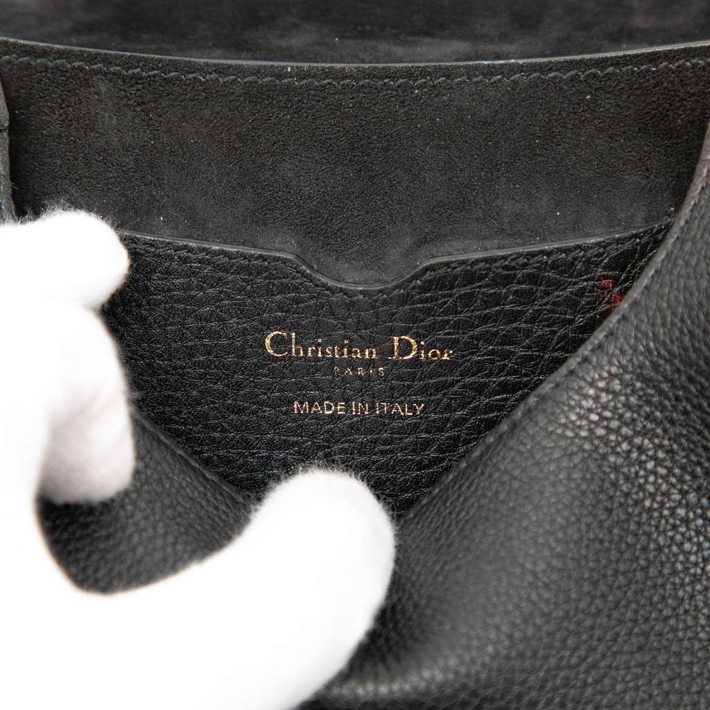Dior Small Grained Calfskin Bobby Crossbody Black Leather Good condition - Box View
