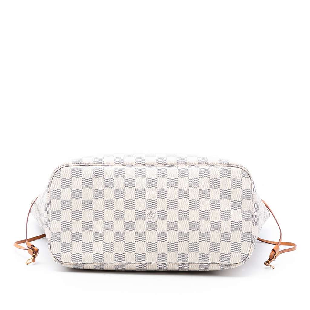 Louis Vuitton Damier Azur Neverfull MM White Good condition - Inside View