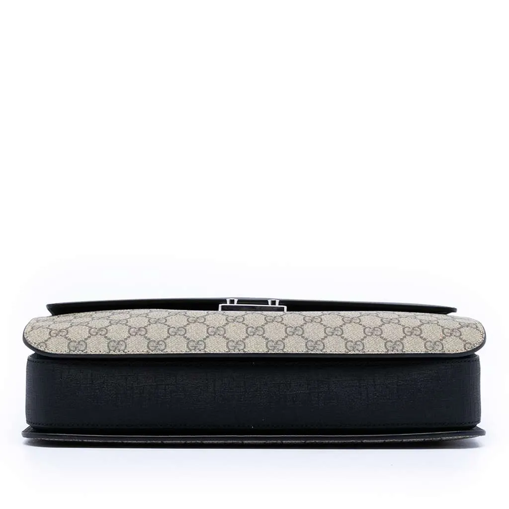 Gucci GG Supreme Briefcase Brown Canvas Very good - Inside View