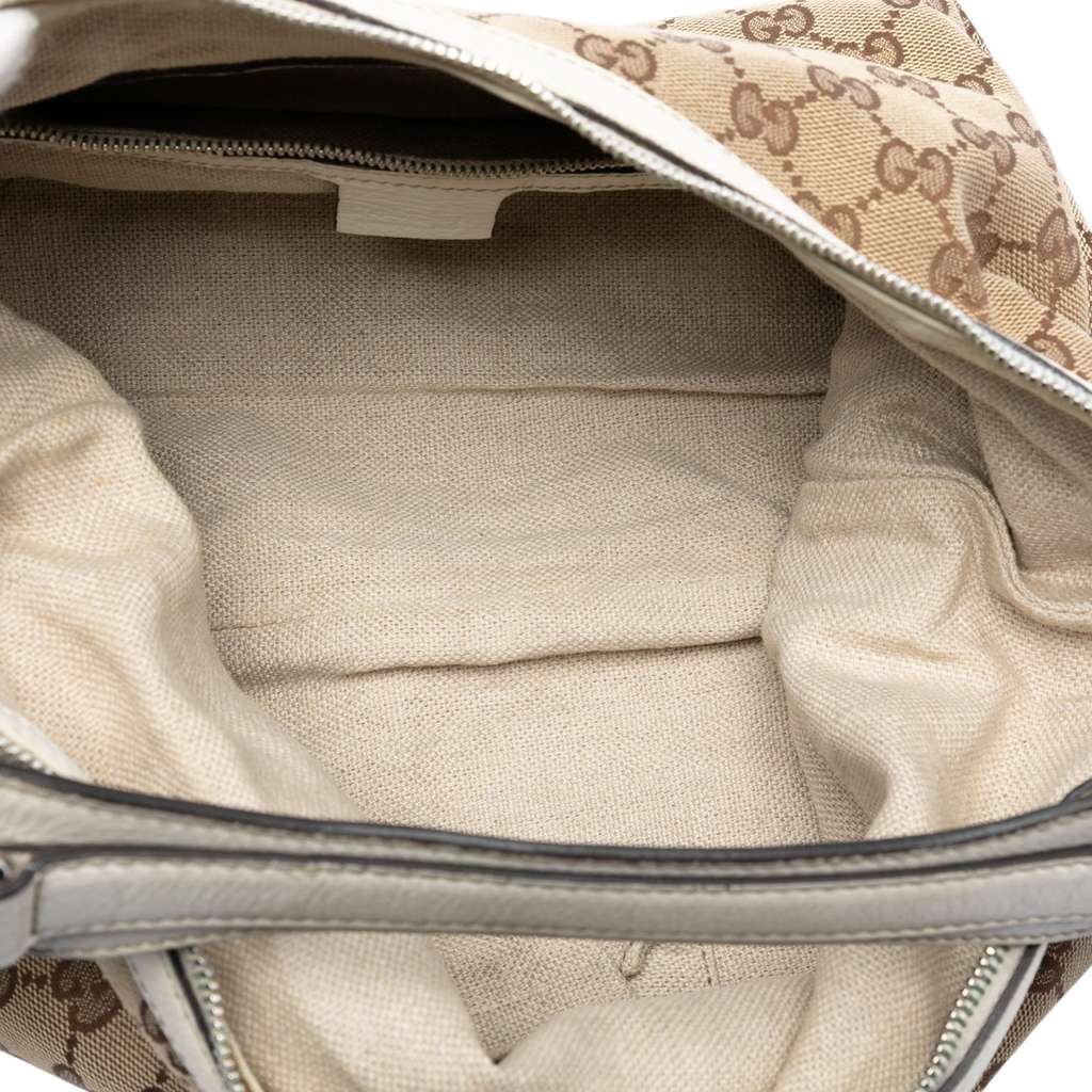 Gucci Medium GG Canvas Icon Bit Satchel Brown Canvas Good condition - Model View