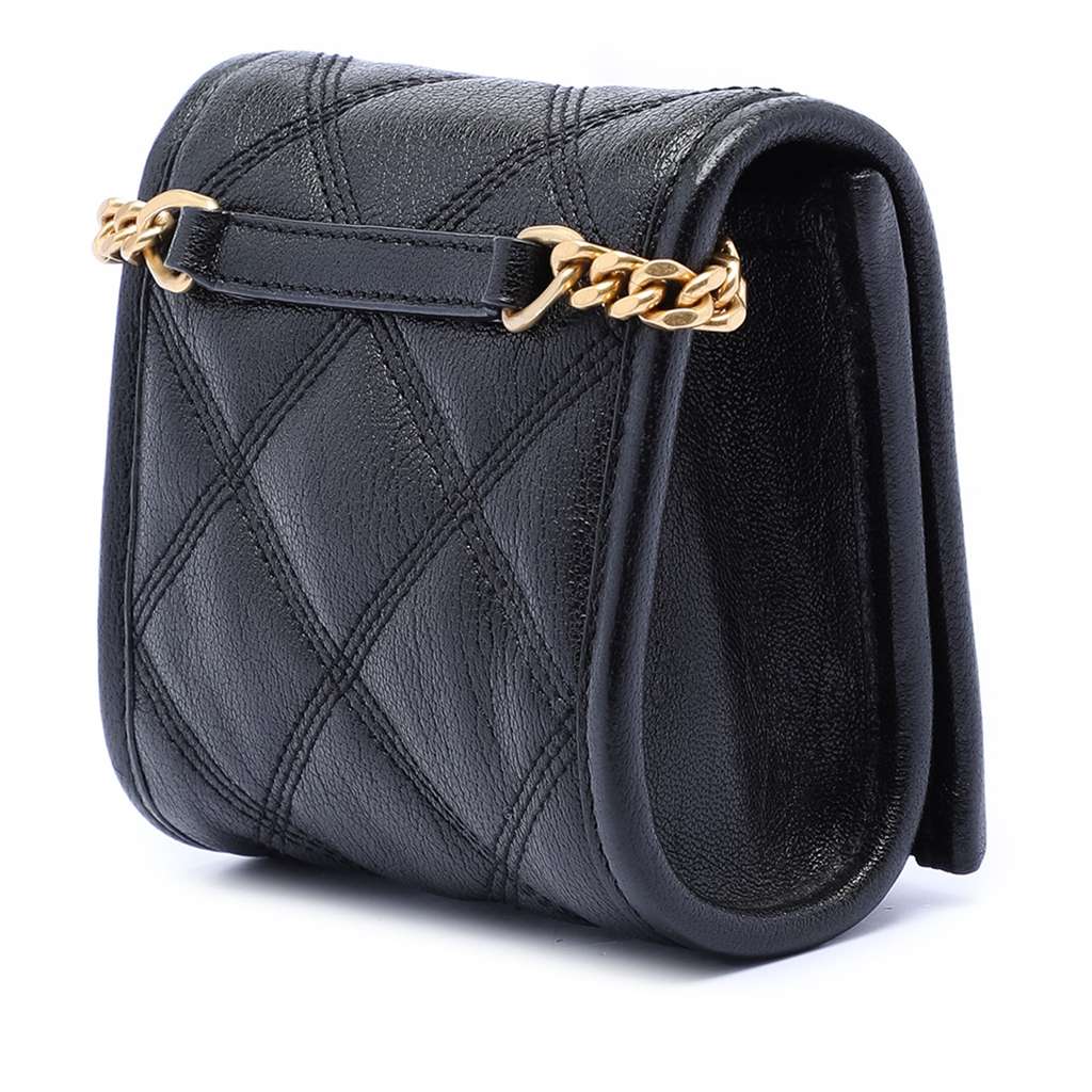 Saint Laurent Baby Quilted Lambskin Becky Belt Bag Black Leather Good condition - Back View