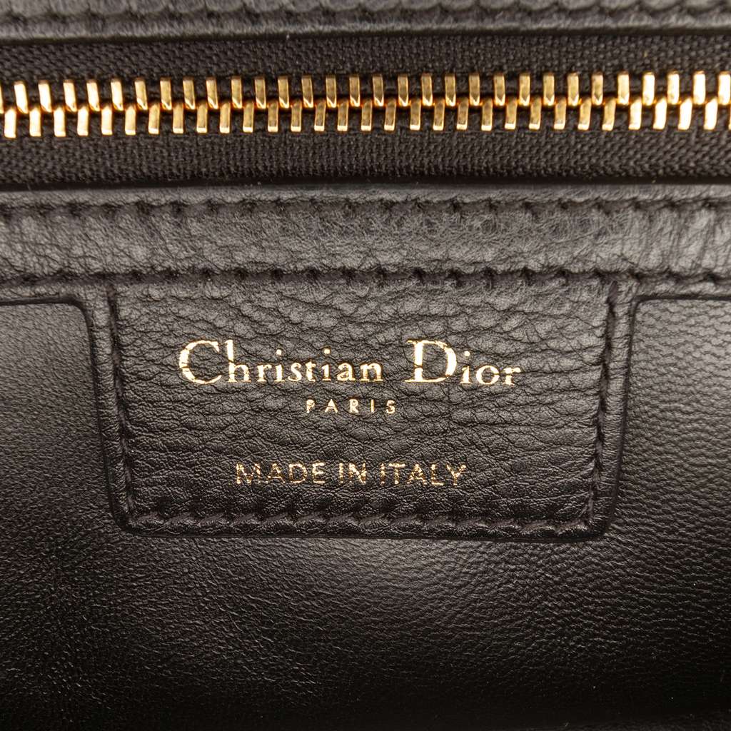 Dior Small Calfskin Cannage Caro Bag Black Leather Good condition - Box View