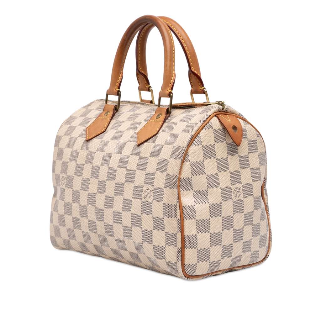Louis Vuitton Damier Azur Speedy 25 White Good condition - Back View