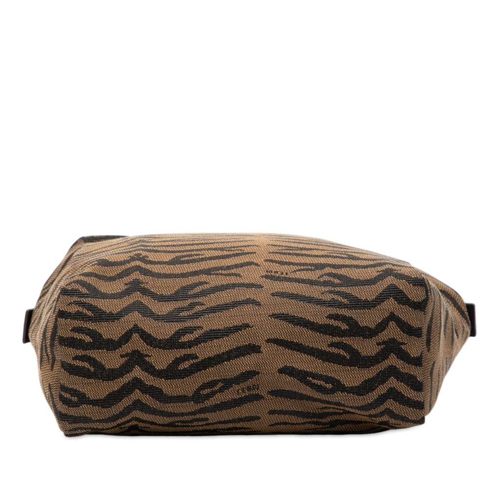 Fendi Canvas Zebra Print Handbag Brown Canvas Good condition - Inside View