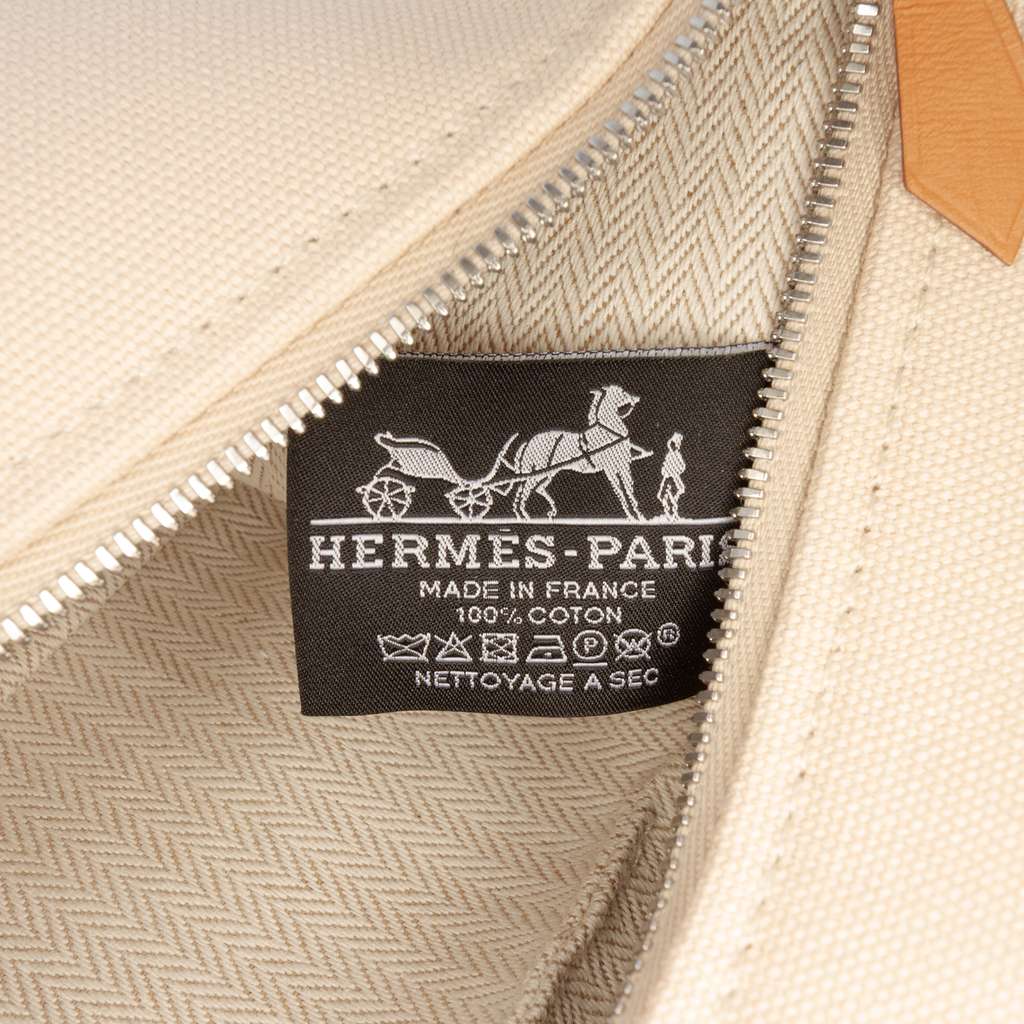 Hermès Small Toile Bride A Brac Case Brown Canvas Good condition - Box View