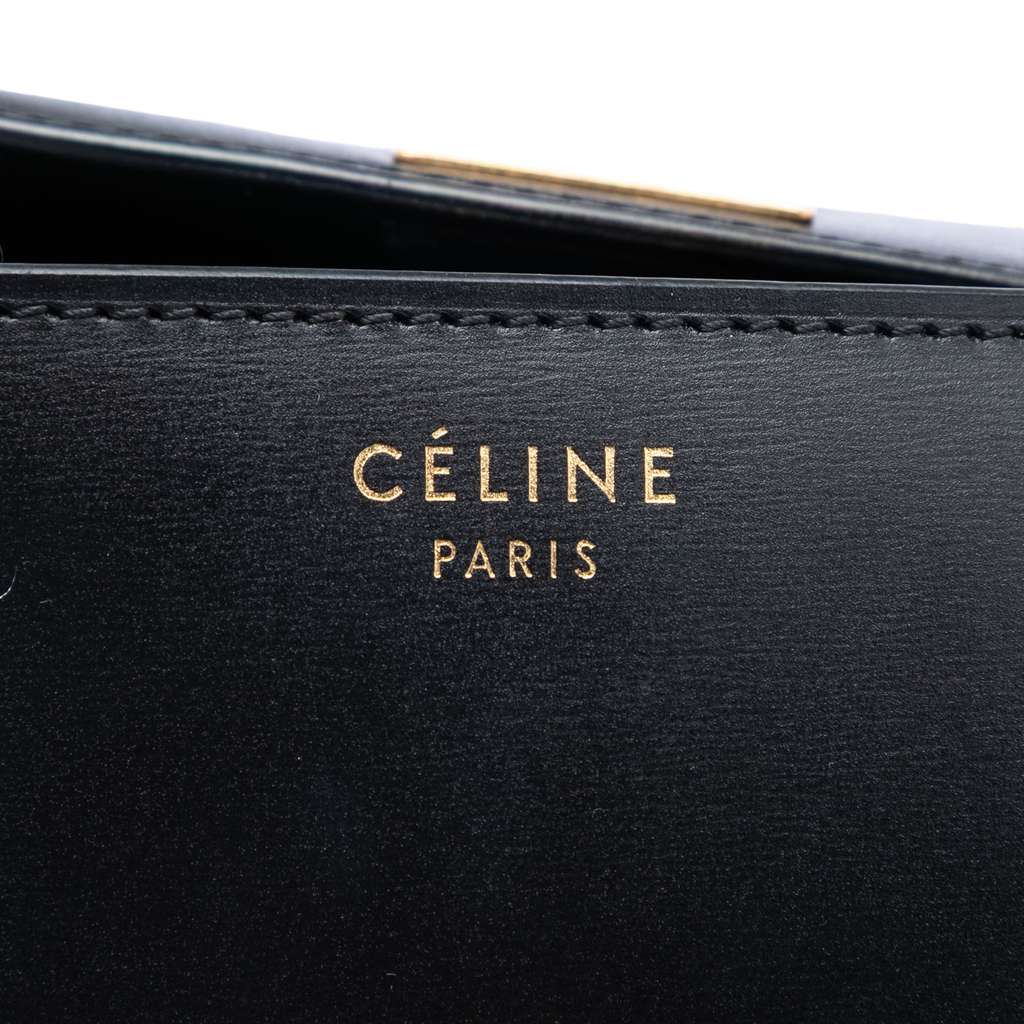 Celine Medium Calfskin Classic Box Black Leather Good condition - Box View
