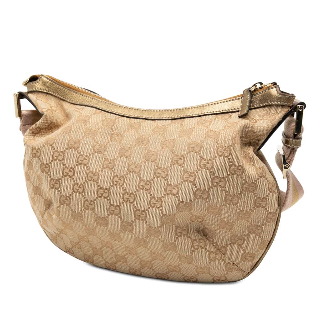 Gucci GG Canvas Web Crossbody Brown Canvas Good condition - Back View