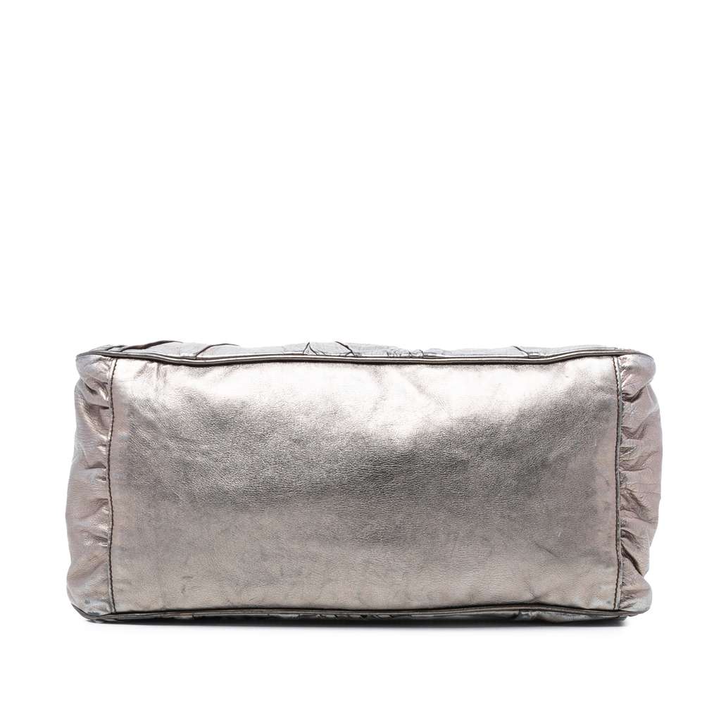 Gucci Large Metallic Leather Hysteria Satchel Gold Leather Good condition - Inside View