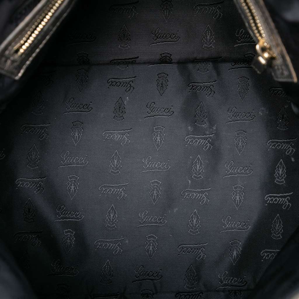 Gucci Large Metallic Leather Hysteria Satchel Gold Leather Good condition - Model View