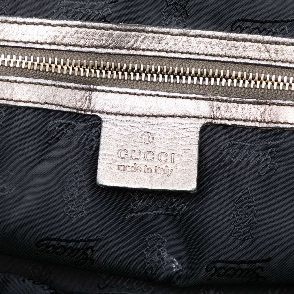 Gucci Large Metallic Leather Hysteria Satchel Gold Leather Good condition - Box View