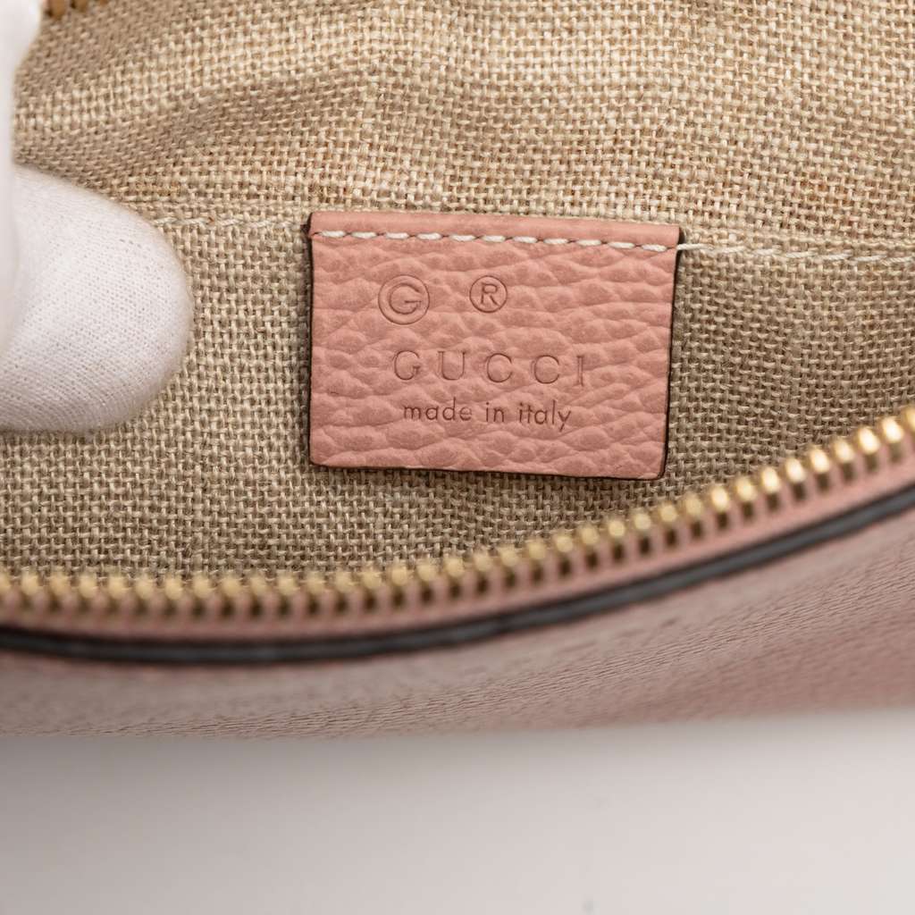 Gucci Calfskin Bamboo Clutch Pink Leather Good condition - Box View