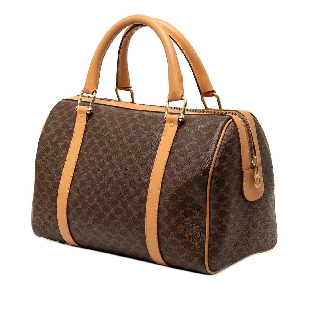 Celine Macadam Coated Canvas Boston Bag Brown Canvas Good condition - Back View