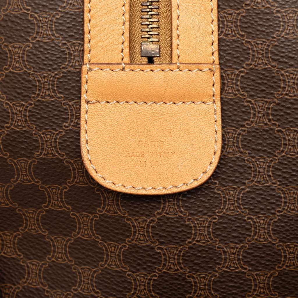 Celine Macadam Coated Canvas Boston Bag Brown Canvas Good condition - Box View