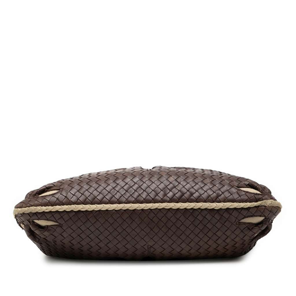 Bottega Veneta Large Nappa Intrecciato Floral Cutout Veneta Hobo Brown Leather Good condition - Inside View