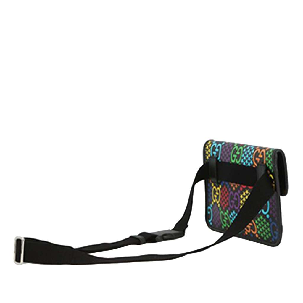 Gucci GG Supreme Psychedelic Belt Bag Black Canvas Good condition - Back View
