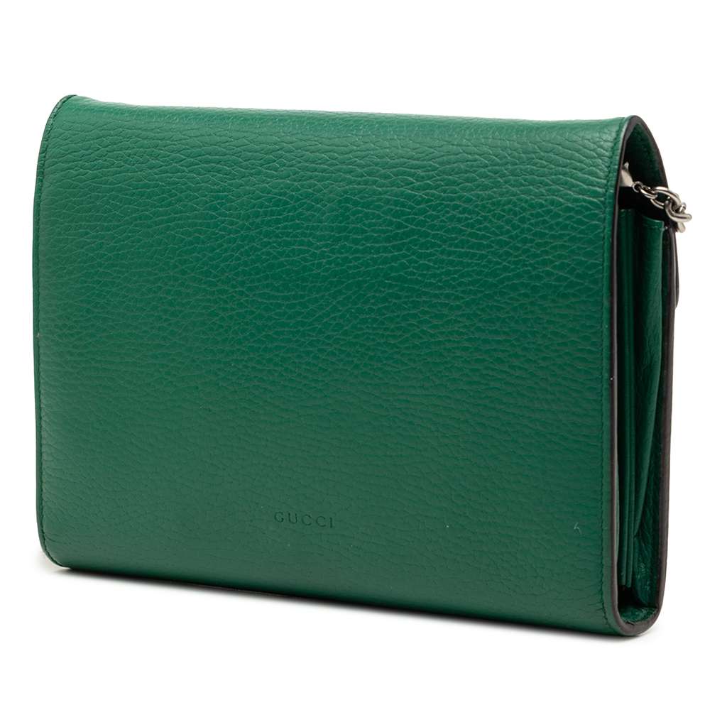 Gucci Leather Dionysus Wallet on Chain Green Leather Good condition - Back View