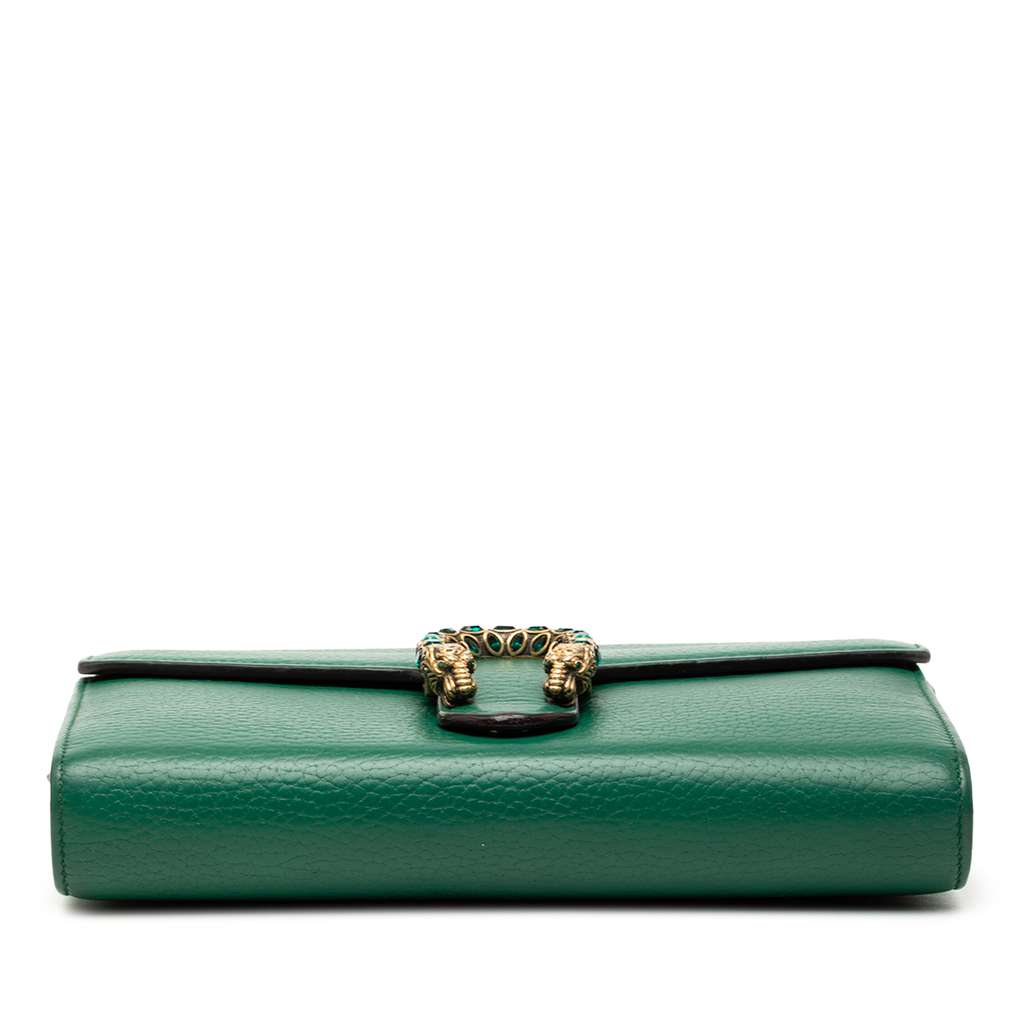 Gucci Leather Dionysus Wallet on Chain Green Leather Good condition - Inside View