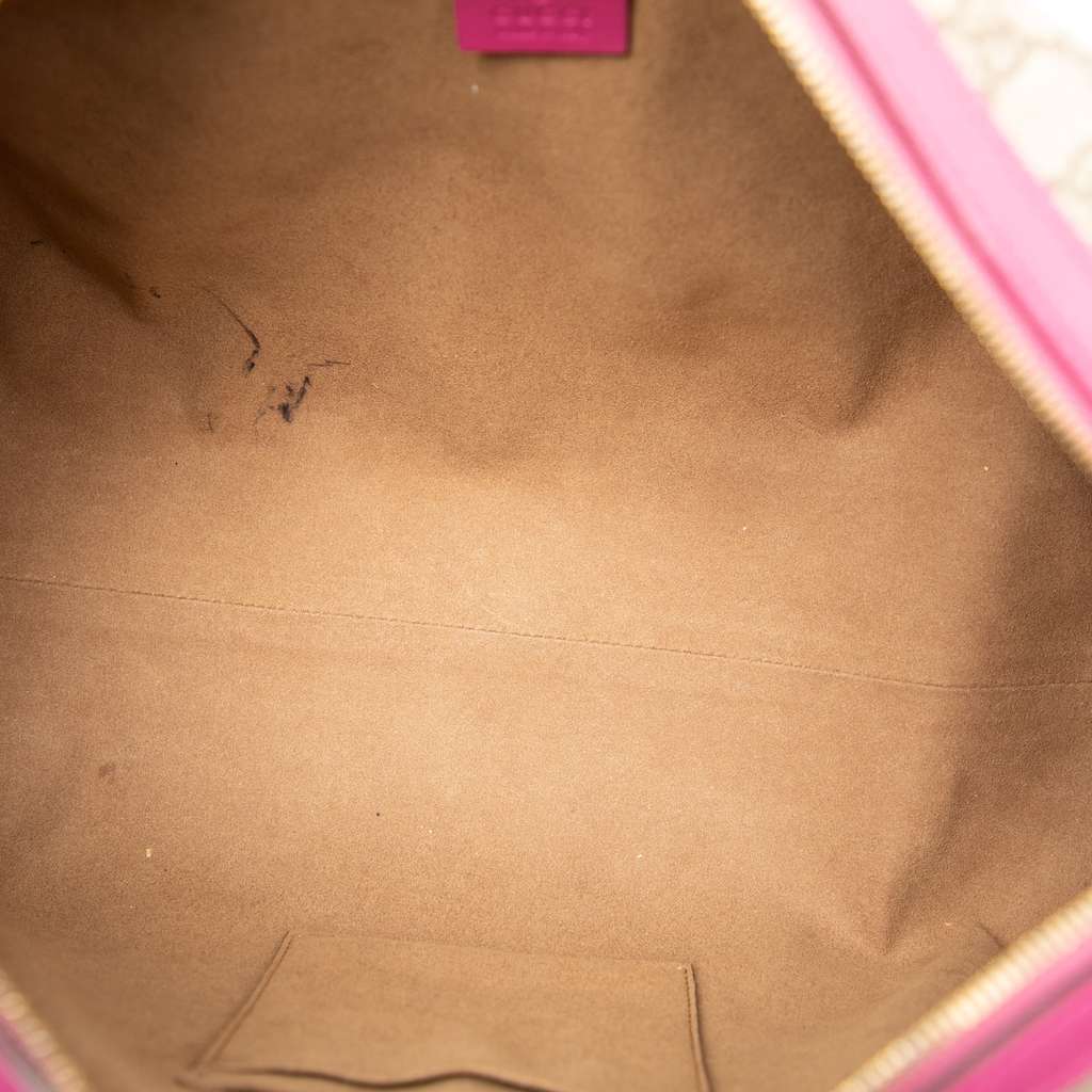 Gucci Medium GG Supreme Satchel Brown Canvas Good condition - Model View