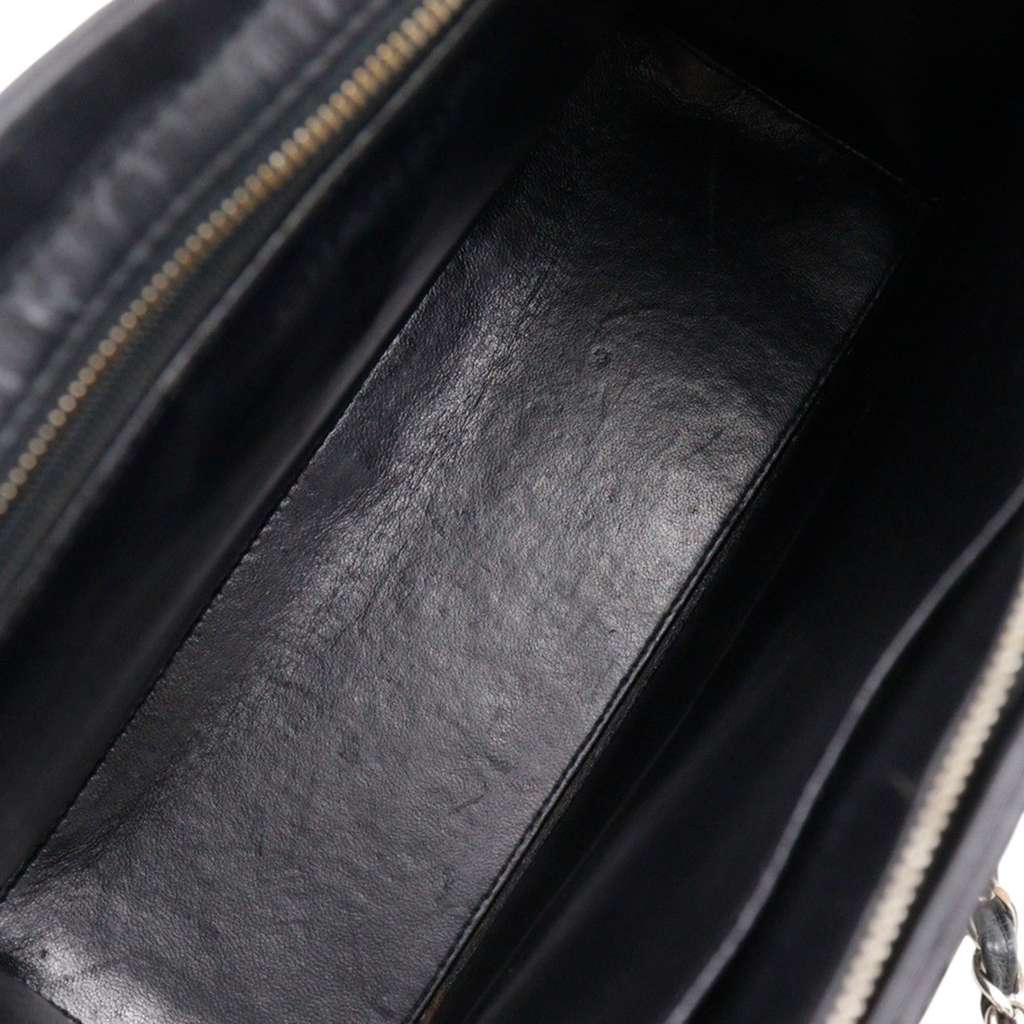 Chanel Quilted Caviar Chain Tote Black Leather Good condition - Box View