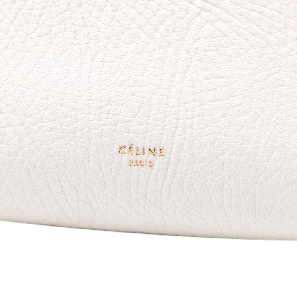 Celine Mini Bicolor Grained Calfskin Belt Bag White Leather Good condition - Box View