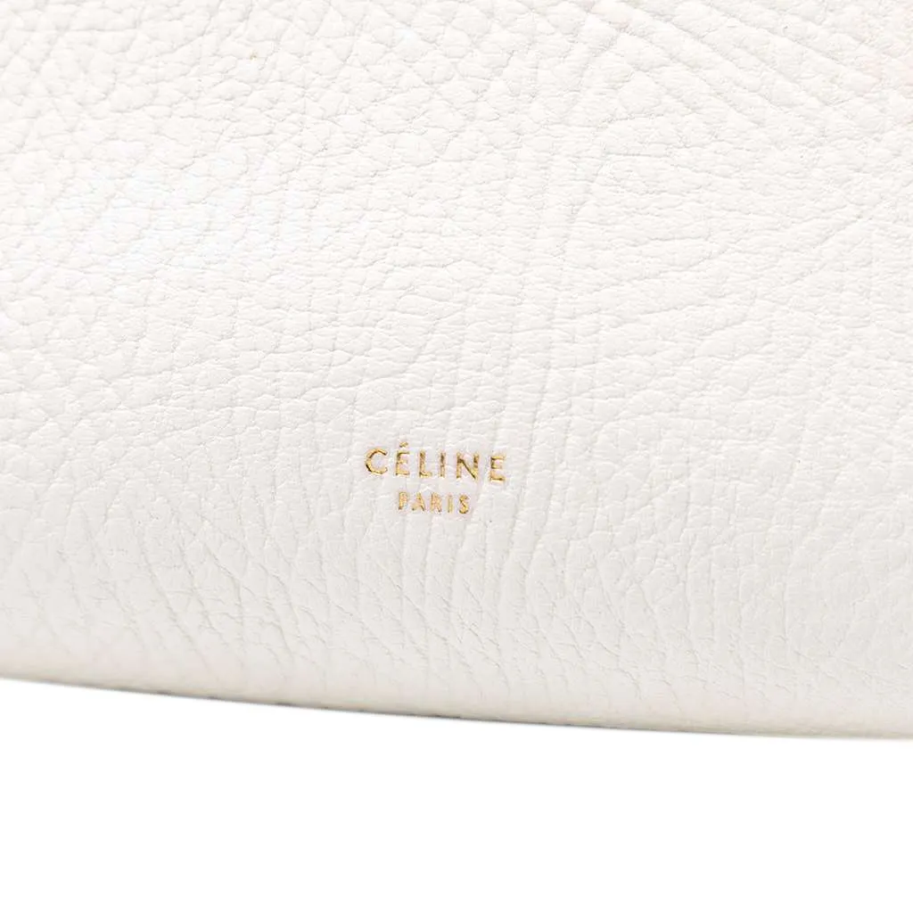 Celine Mini Bicolor Grained Calfskin Belt Bag White Leather Good - Box View