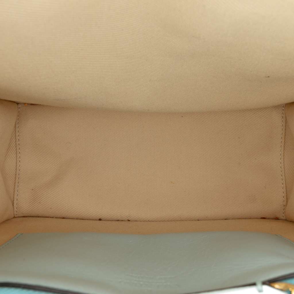 Valentino Small Leather VLogo Walk Tote Blue Leather Good condition - Model View