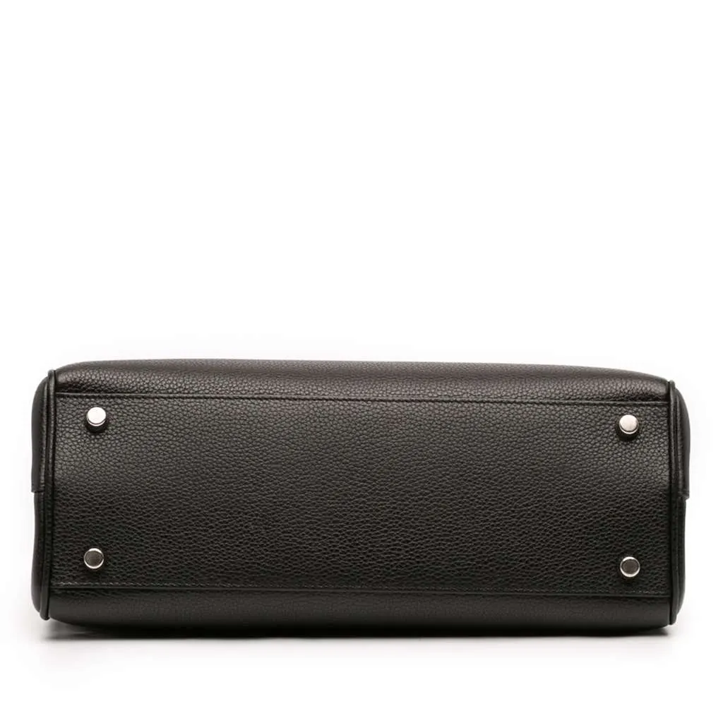 Gucci Small Grained Calfskin Zumi Top Handle Bag Black Leather Very good - Inside View