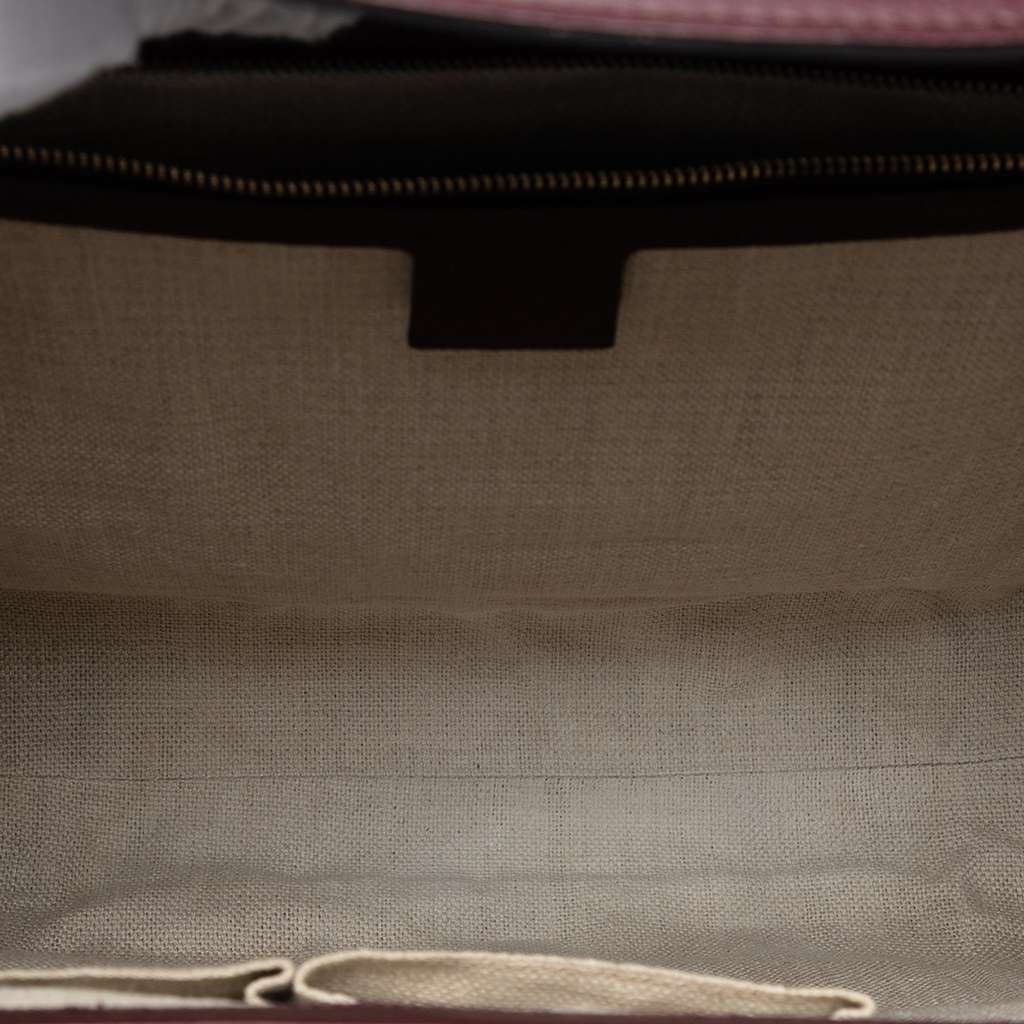 Gucci Large Leather Bamboo Bullet Tote Red Leather Good condition - Model View