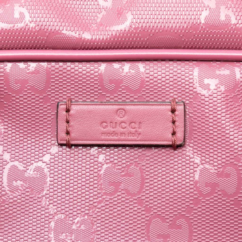 Gucci GG Imprime Business Bag Pink Canvas Good condition - Box View