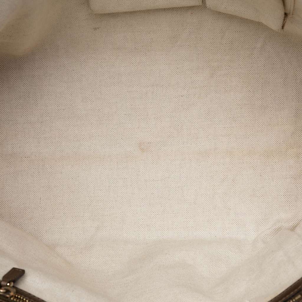 Gucci Metallic Guccissima Heart Bit Tote Brown Leather Good condition - Model View