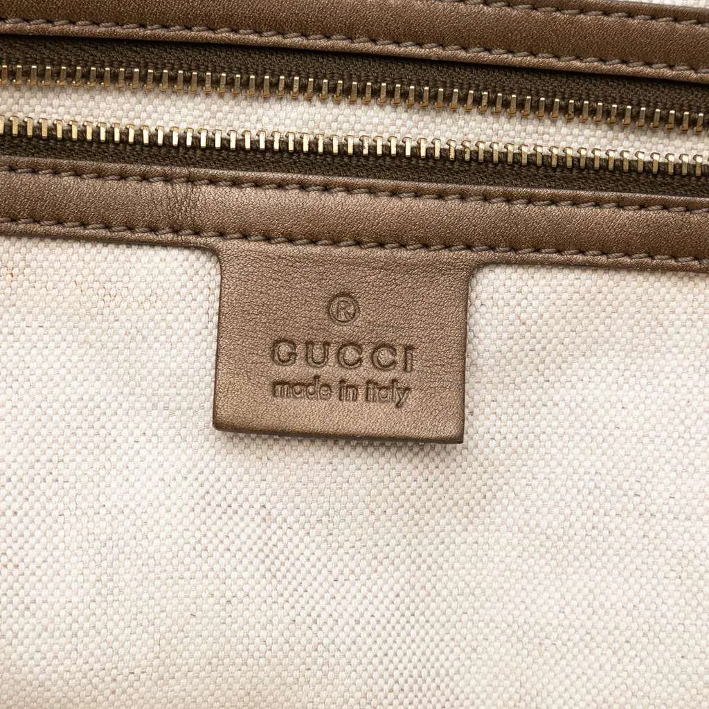 Gucci Metallic Guccissima Heart Bit Tote Brown Leather Very good - Box View