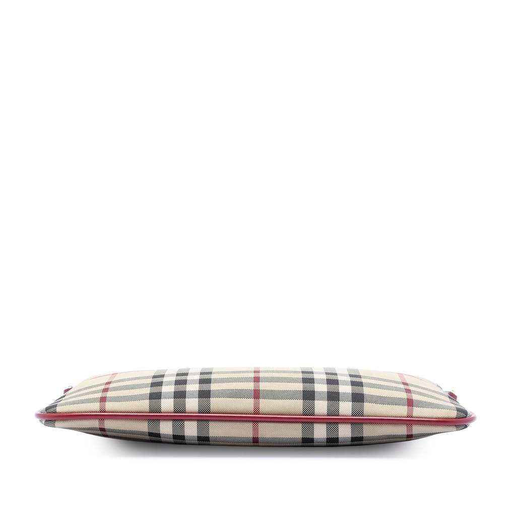 Burberry Haymarket Check Canvas Peyton Crossbody Brown Canvas Good condition - Inside View