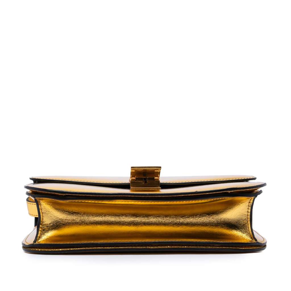 Celine Medium Calfskin Classic Box Gold Leather Good condition - Inside View