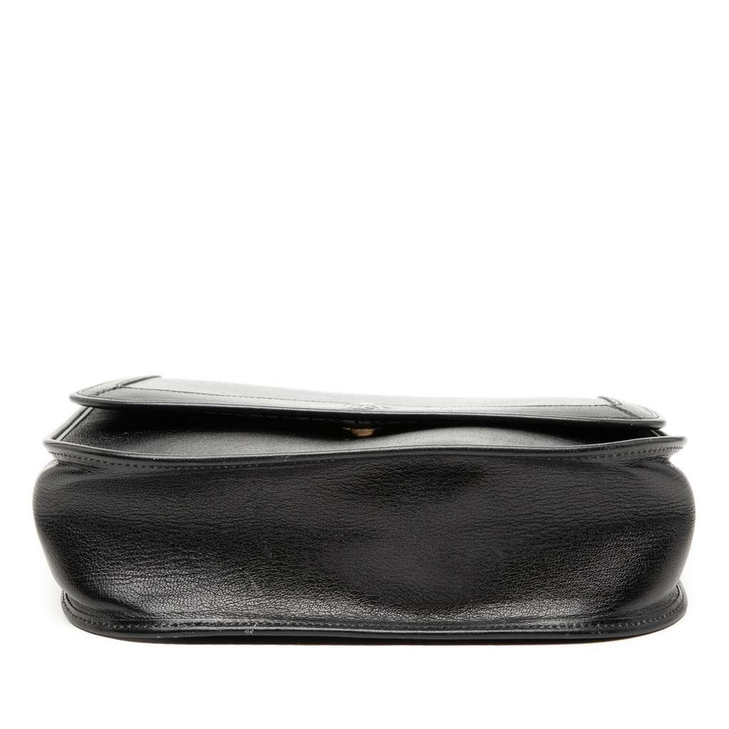 Dior Leather Flap Shoulder Bag Black Leather Good condition - Inside View