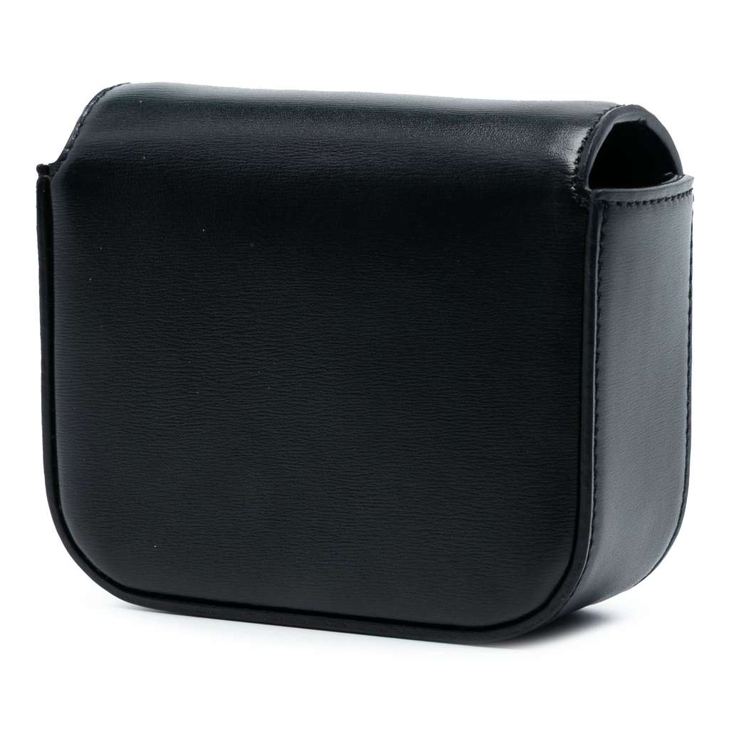 Celine Mini Shiny Calfskin Triomphe Crossbody Black Leather Good condition - Back View