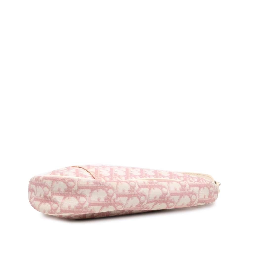 Dior Mini Diorissimo Coated Canvas Saddle Pochette Pink Canvas Fair condition - Inside View