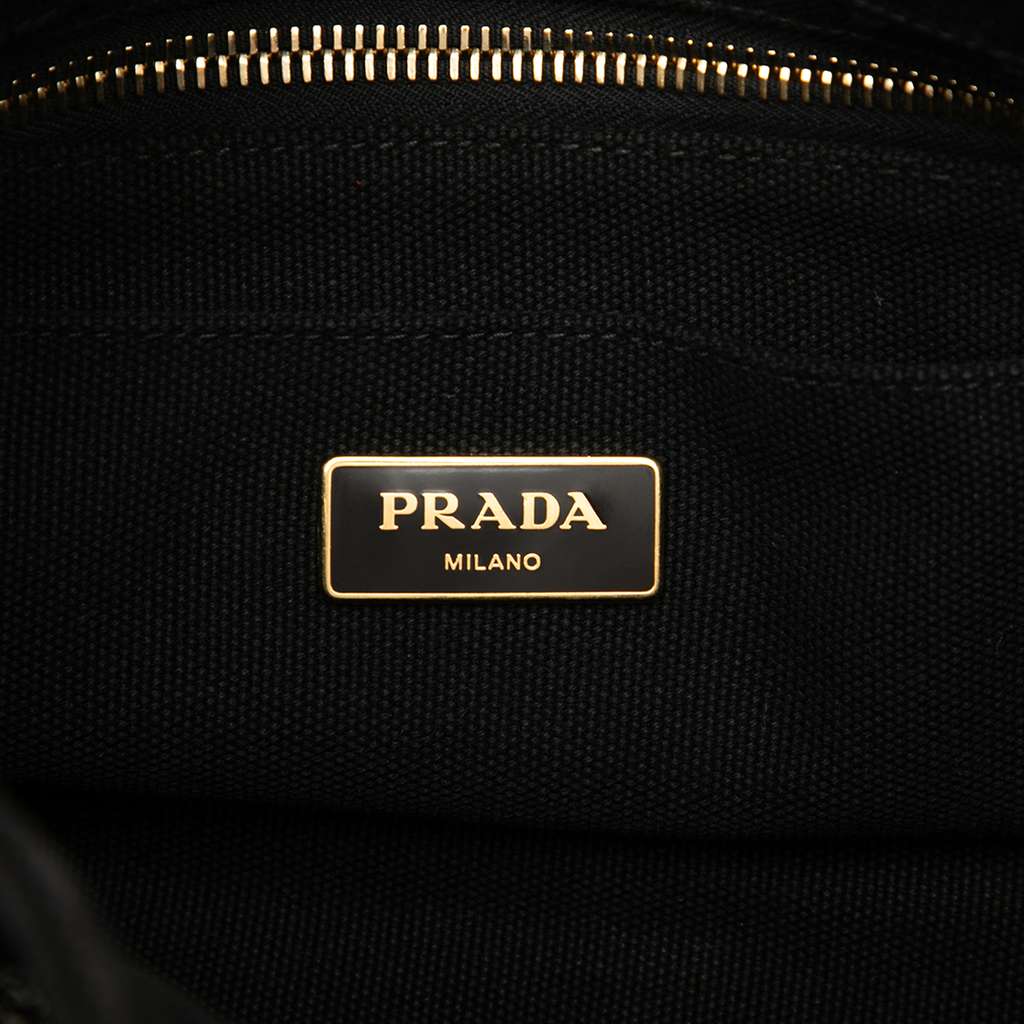 Prada Canvas Canapa Logo Satchel Black Canvas Good condition - Box View