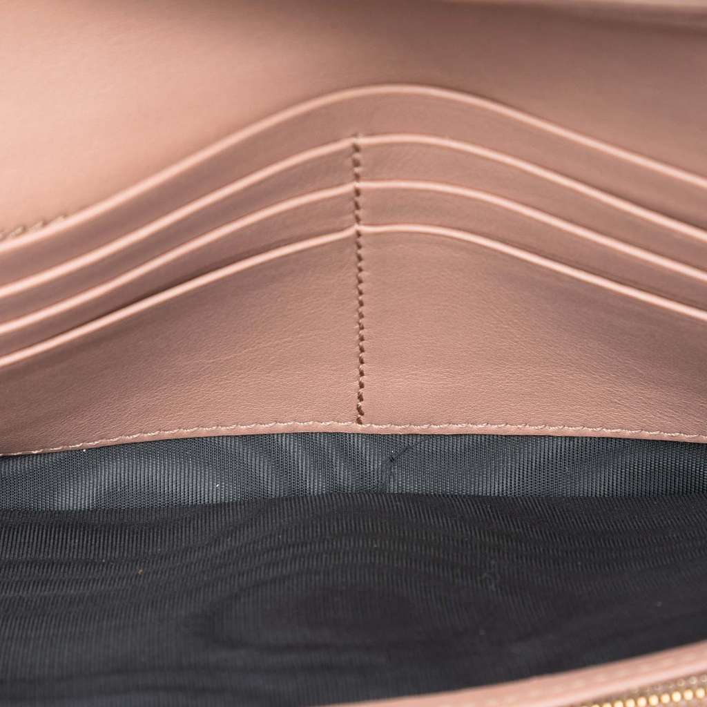 Gucci Guccissima Emily Wallet On Chain Brown Leather Good condition - Model View