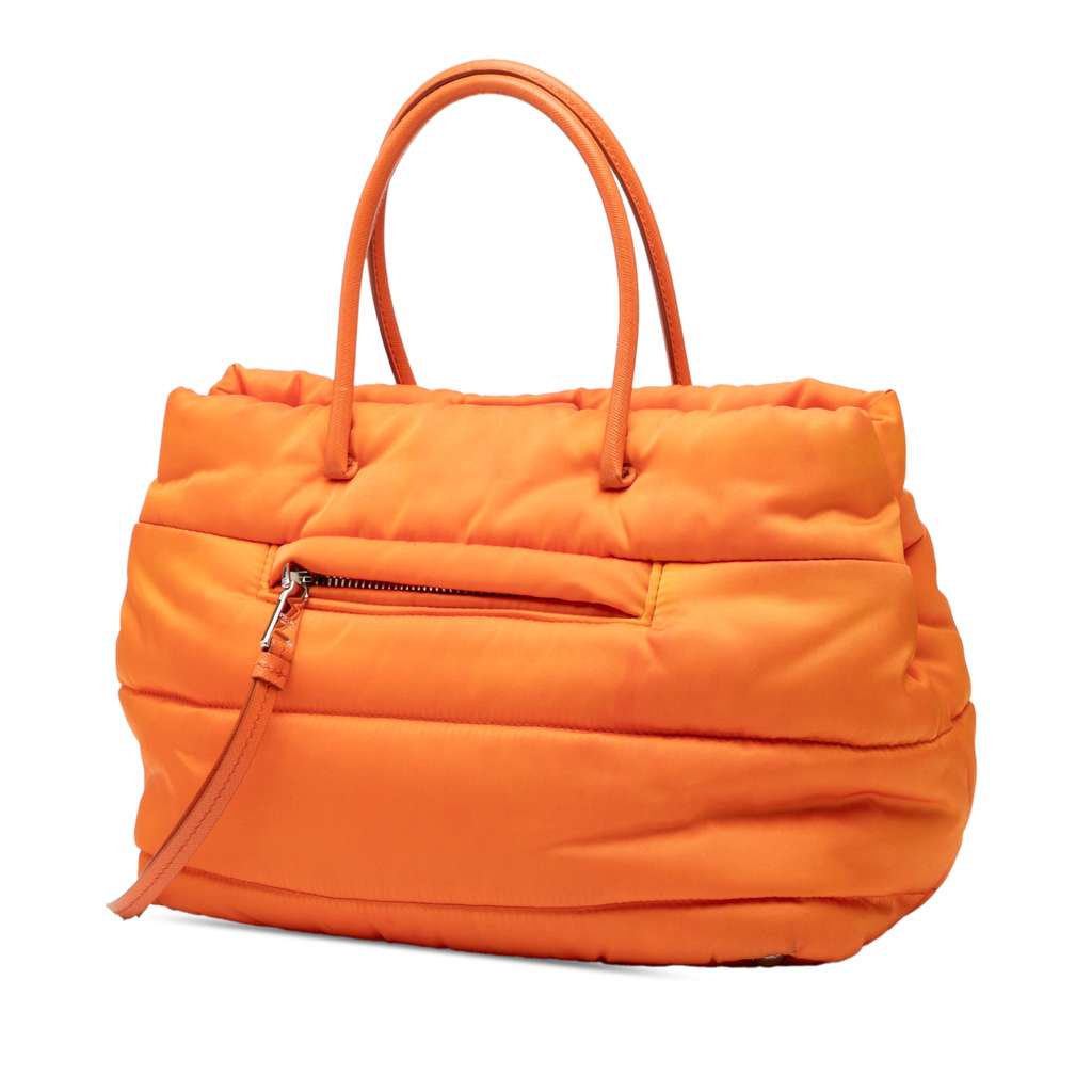 Prada Bomber Tessuto Satchel Orange Good condition - Back View