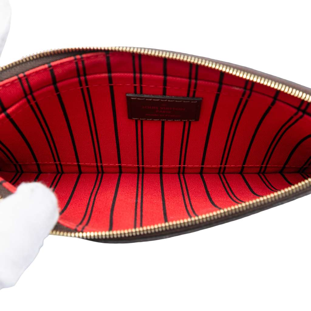 Louis Vuitton Damier Ebene Neverfull MM Pouch Brown Good condition - Model View