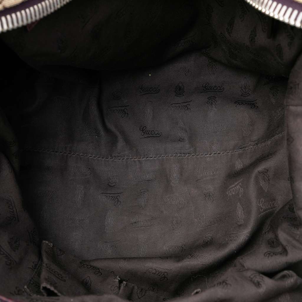 Gucci Medium GG Canvas Bamboo Bar Tote Brown Canvas Good condition - Model View