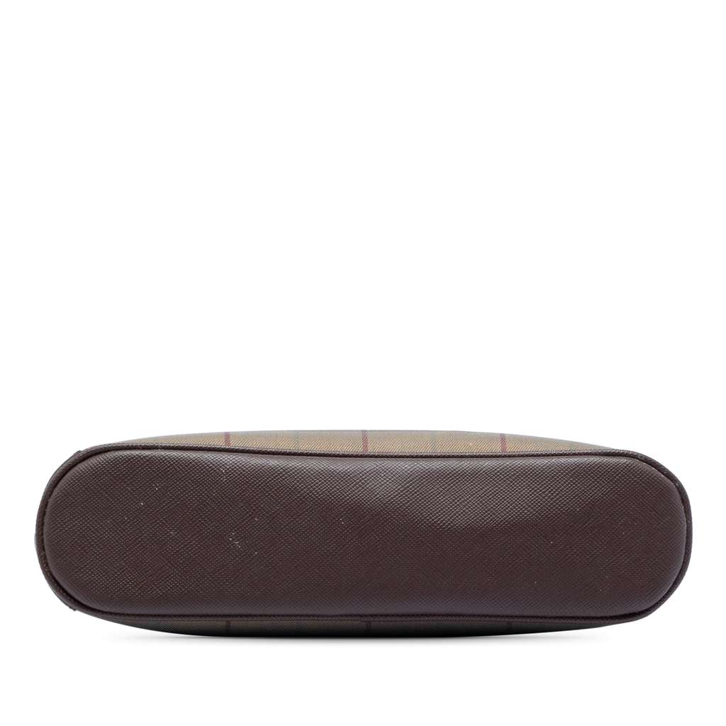Burberry Vintage Check Canvas Wristlet Clutch Brown Canvas Good condition - Inside View